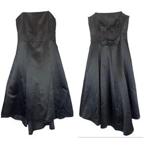 90s Black Strapless Formal Dress Laundry By Shelli Segal Size 8 Classic Timeless